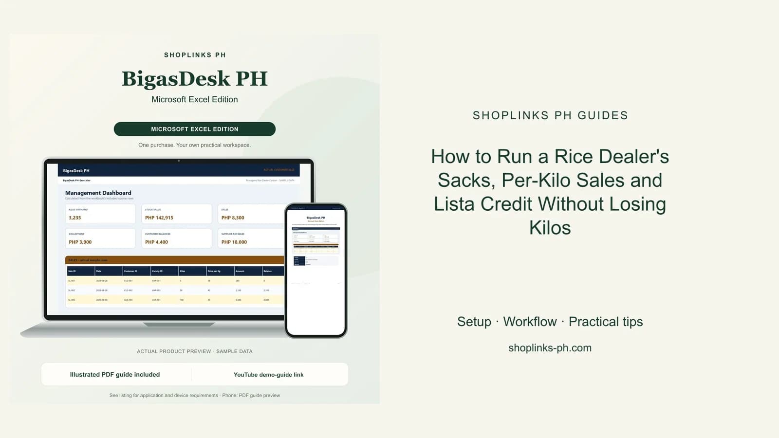 How to Run a Rice Dealer's Sacks, Per-Kilo Sales and Lista Credit Without Losing Kilos cover
