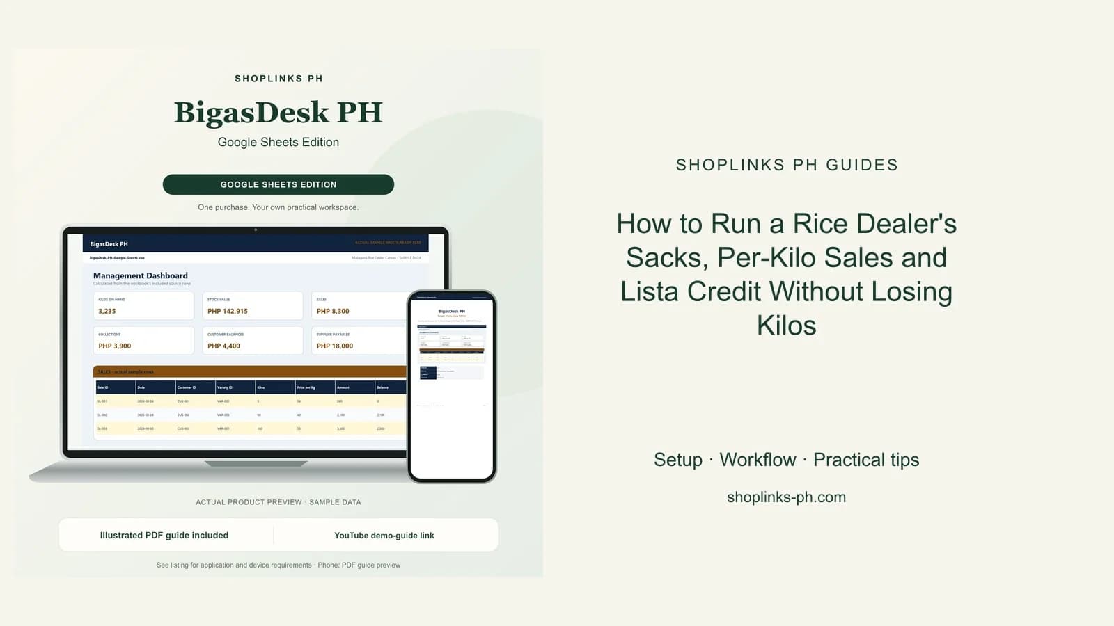 How to Run a Rice Dealer's Sacks, Per-Kilo Sales and Lista Credit Without Losing Kilos cover