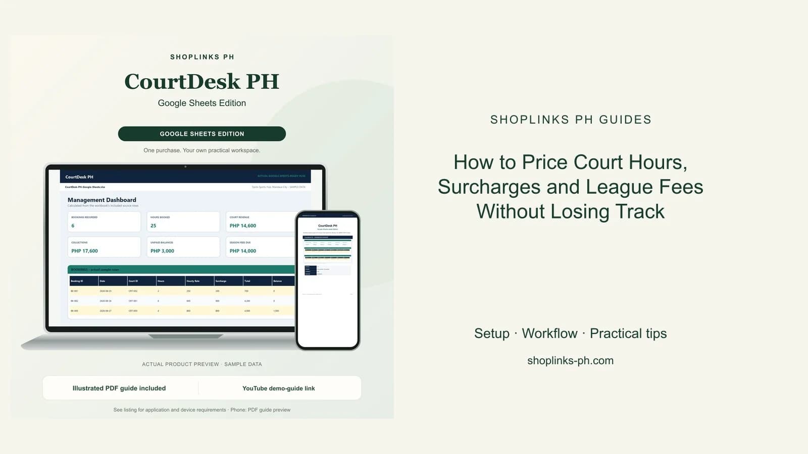 How to Price Court Hours, Surcharges and League Fees Without Losing Track cover