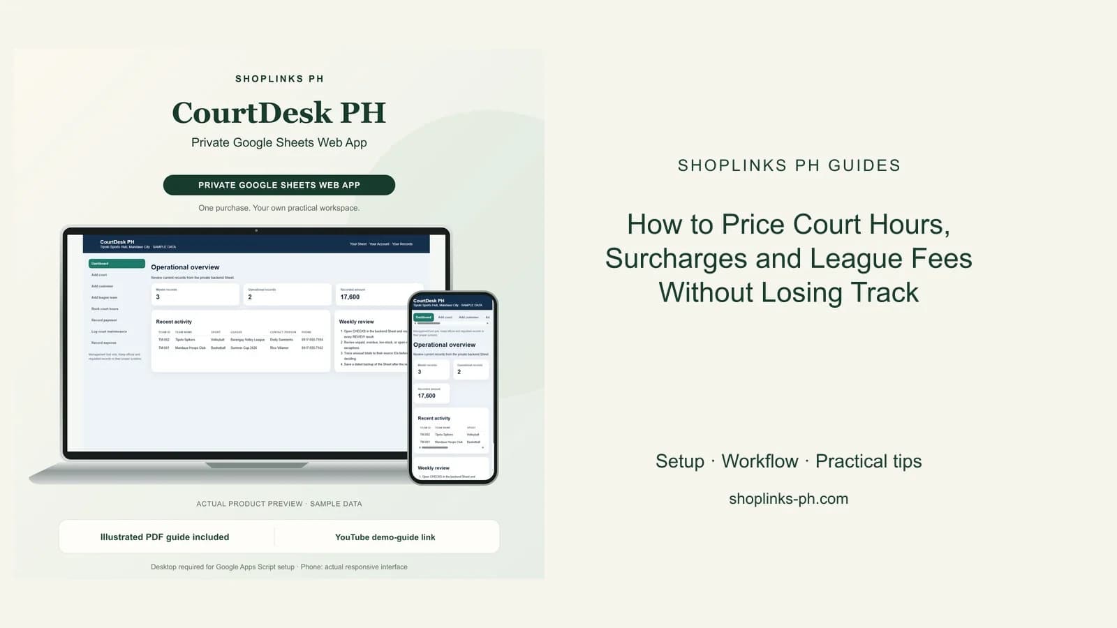 How to Price Court Hours, Surcharges and League Fees Without Losing Track cover