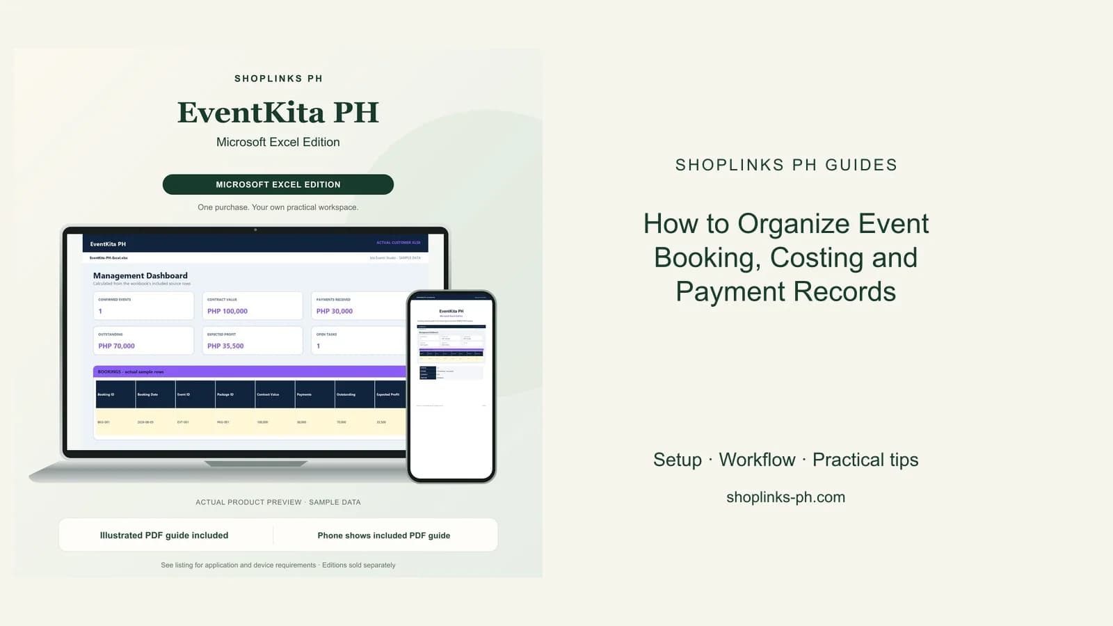 How to Organize Event Booking, Costing and Payment Records cover