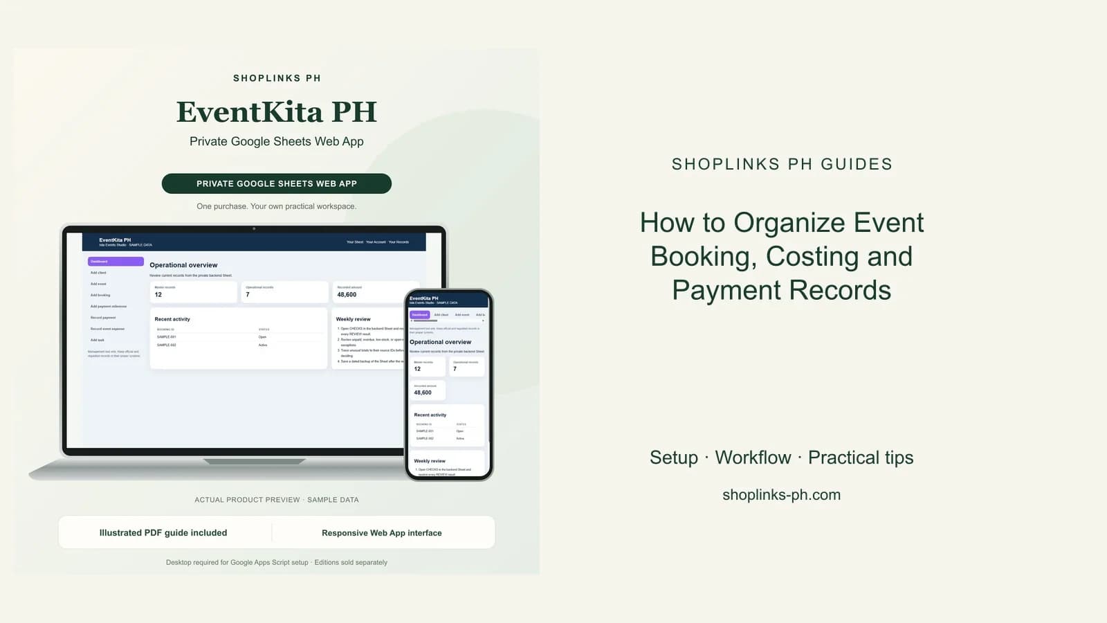 How to Organize Event Booking, Costing and Payment Records cover