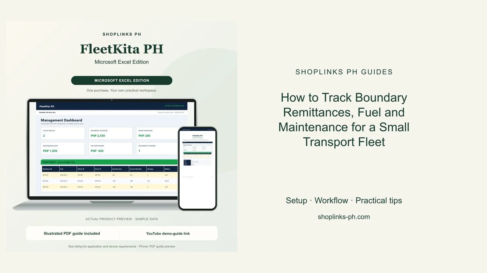 How to Track Boundary Remittances, Fuel and Maintenance for a Small Transport Fleet cover