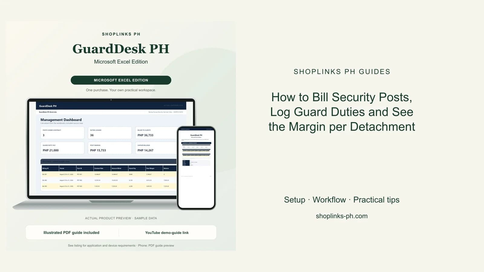 How to Bill Security Posts, Log Guard Duties and See the Margin per Detachment cover