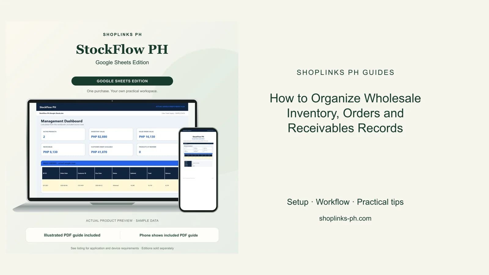 How to Organize Wholesale Inventory, Orders and Receivables Records cover