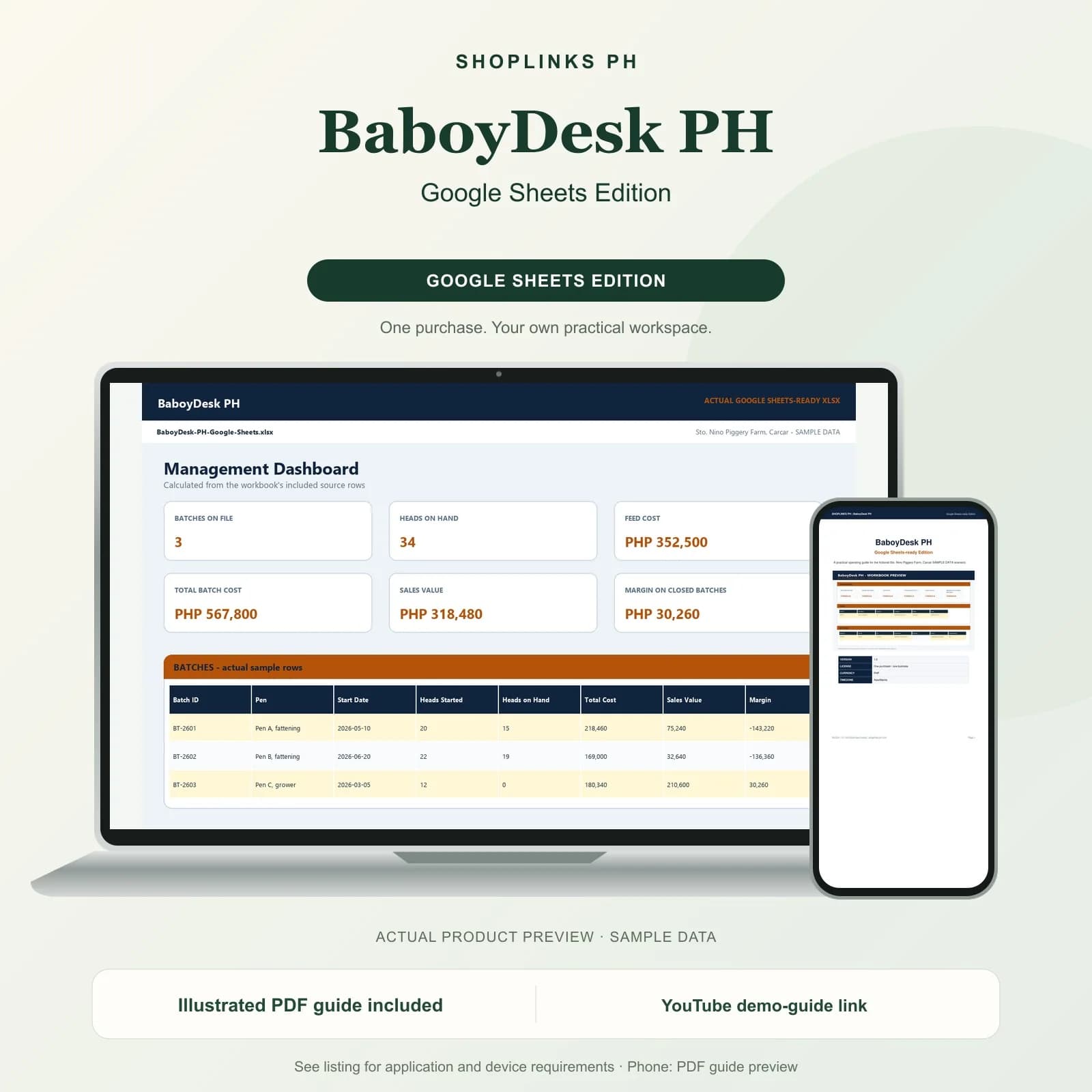 BaboyDesk PH - Google Sheets Edition product preview