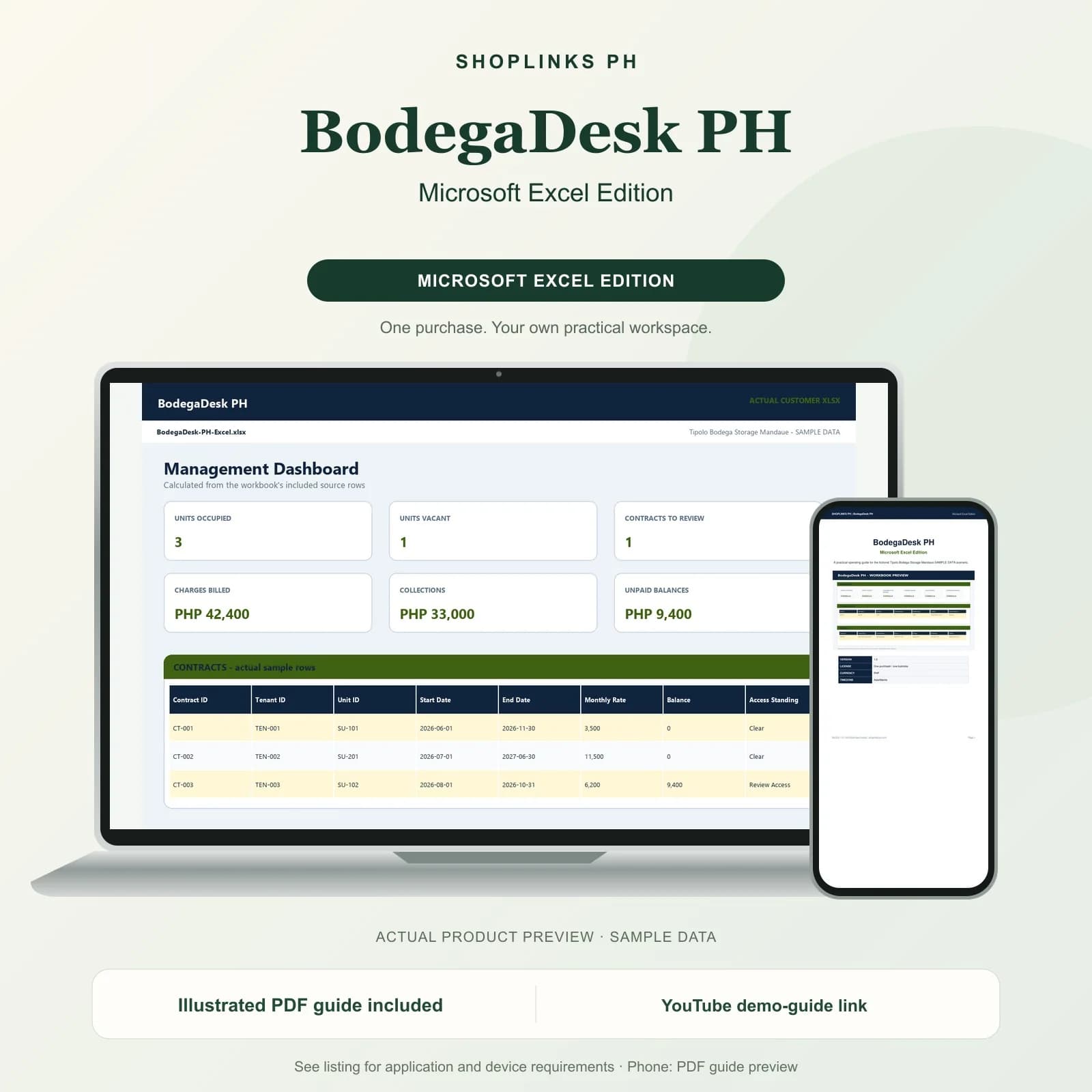 BodegaDesk PH - Microsoft Excel Edition product preview
