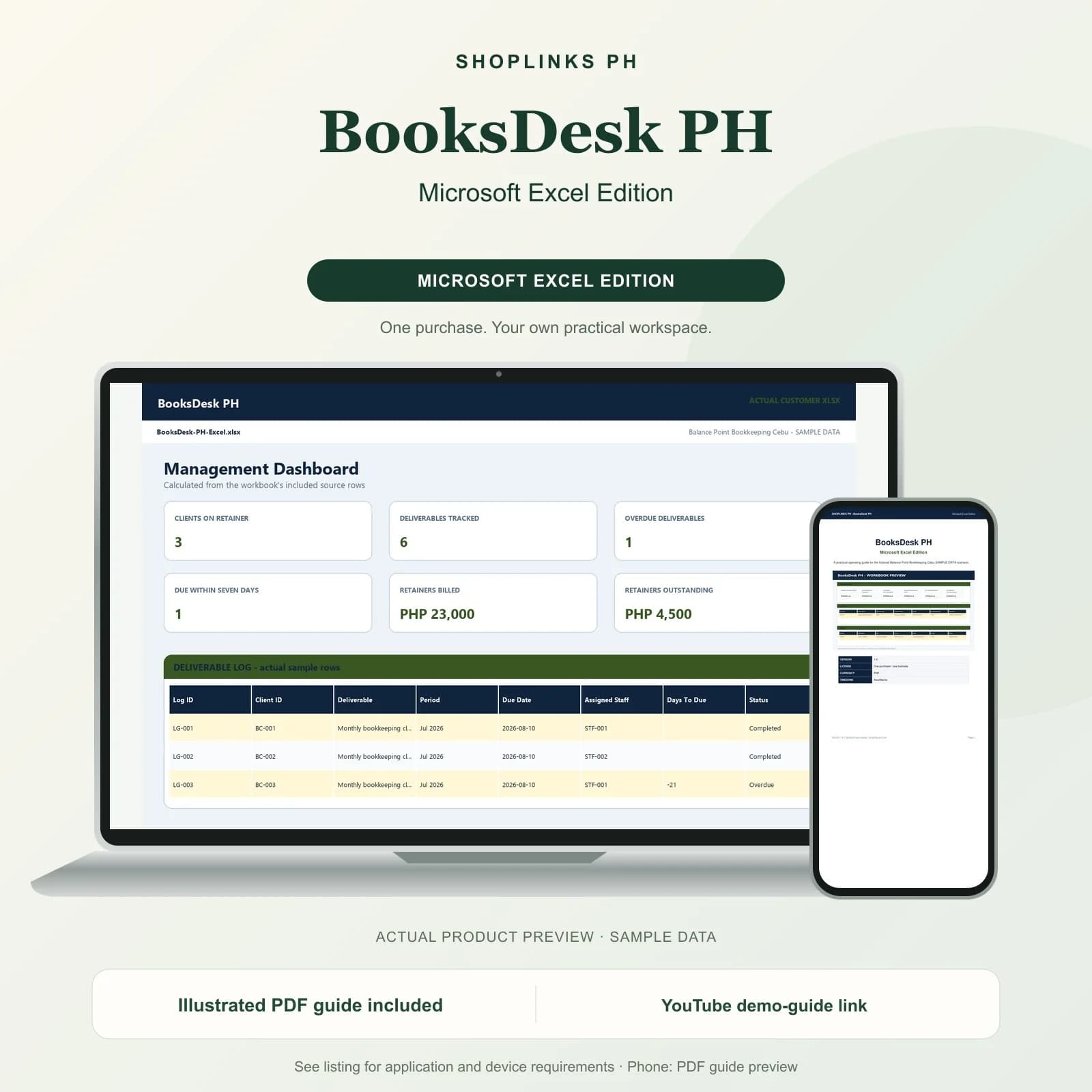 BooksDesk PH - Microsoft Excel Edition product preview