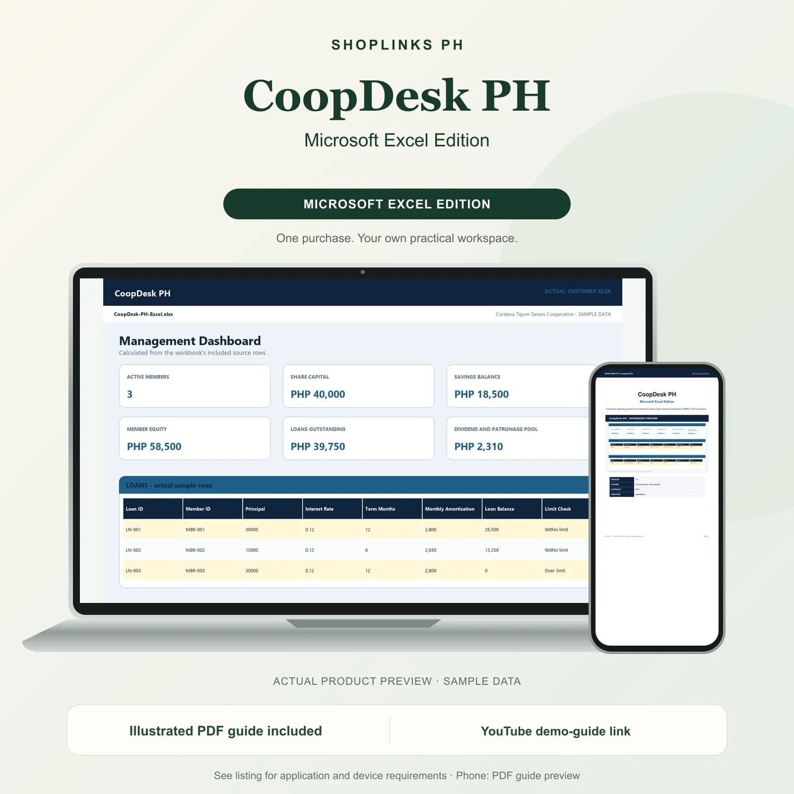 CoopDesk PH - Microsoft Excel Edition product preview