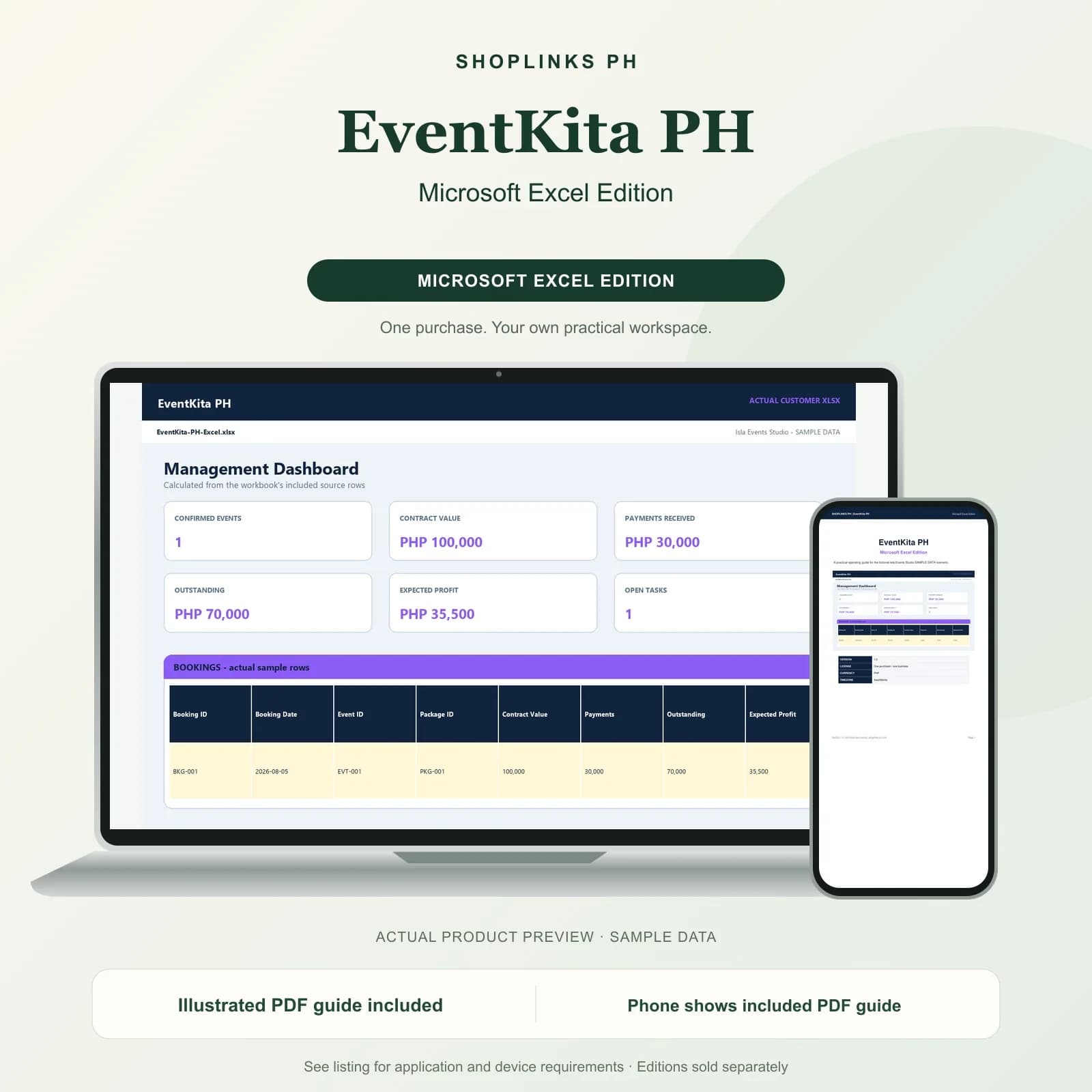 EventKita PH - Microsoft Excel Edition product preview