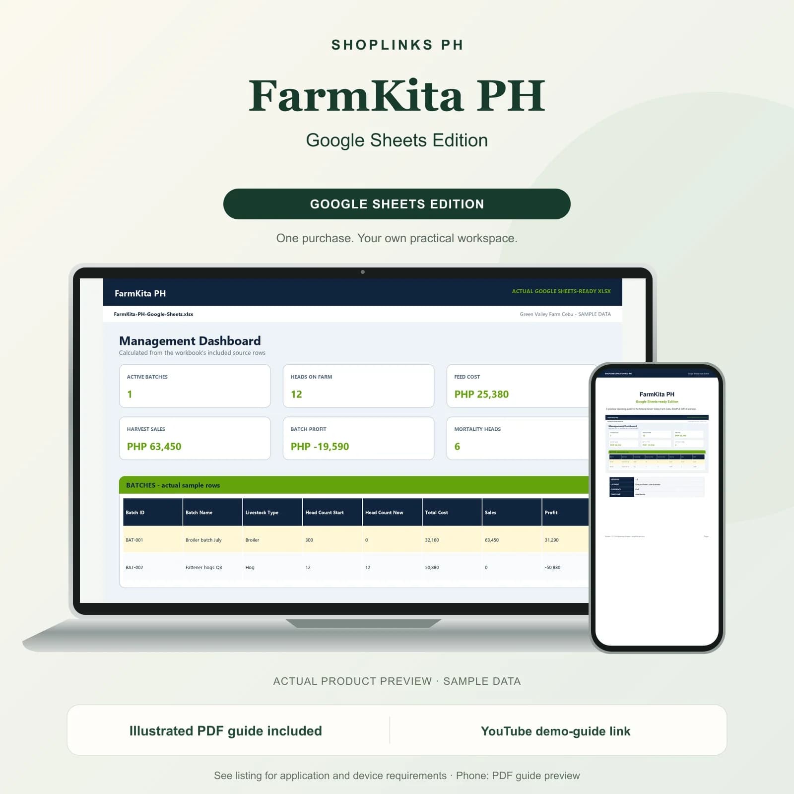 FarmKita PH - Google Sheets Edition product preview