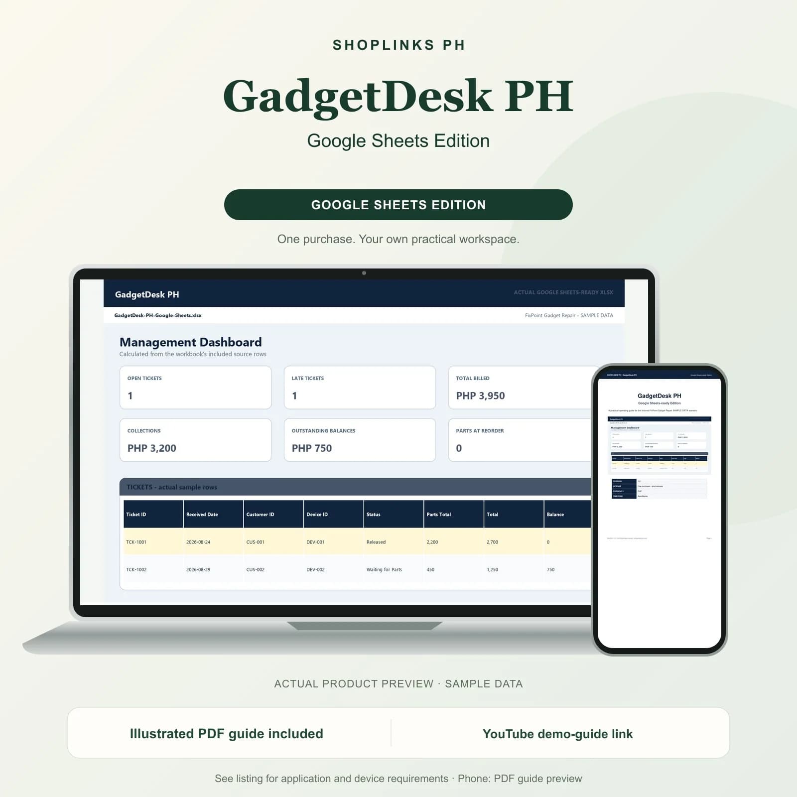 GadgetDesk PH - Google Sheets Edition product preview