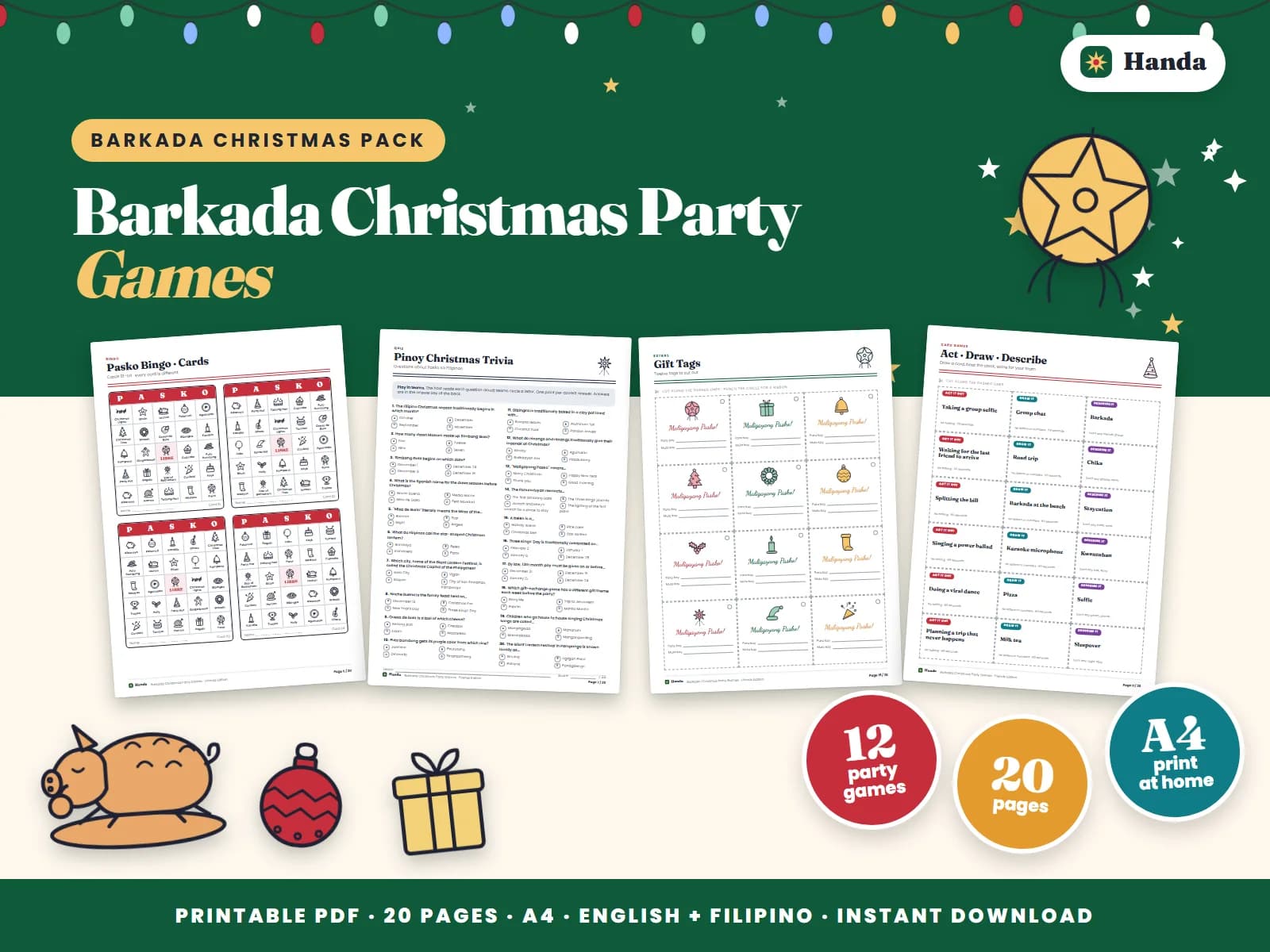 Fast, funny games for the barkada Christmas get-together.