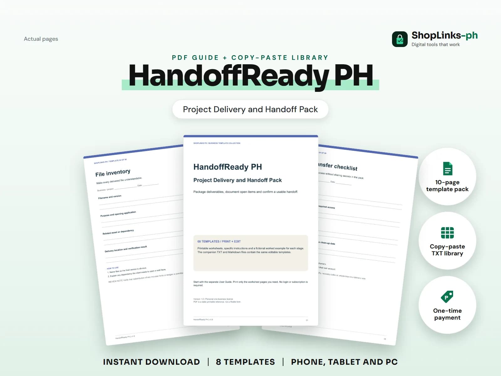 Package deliverables, document open items and confirm a usable handoff.