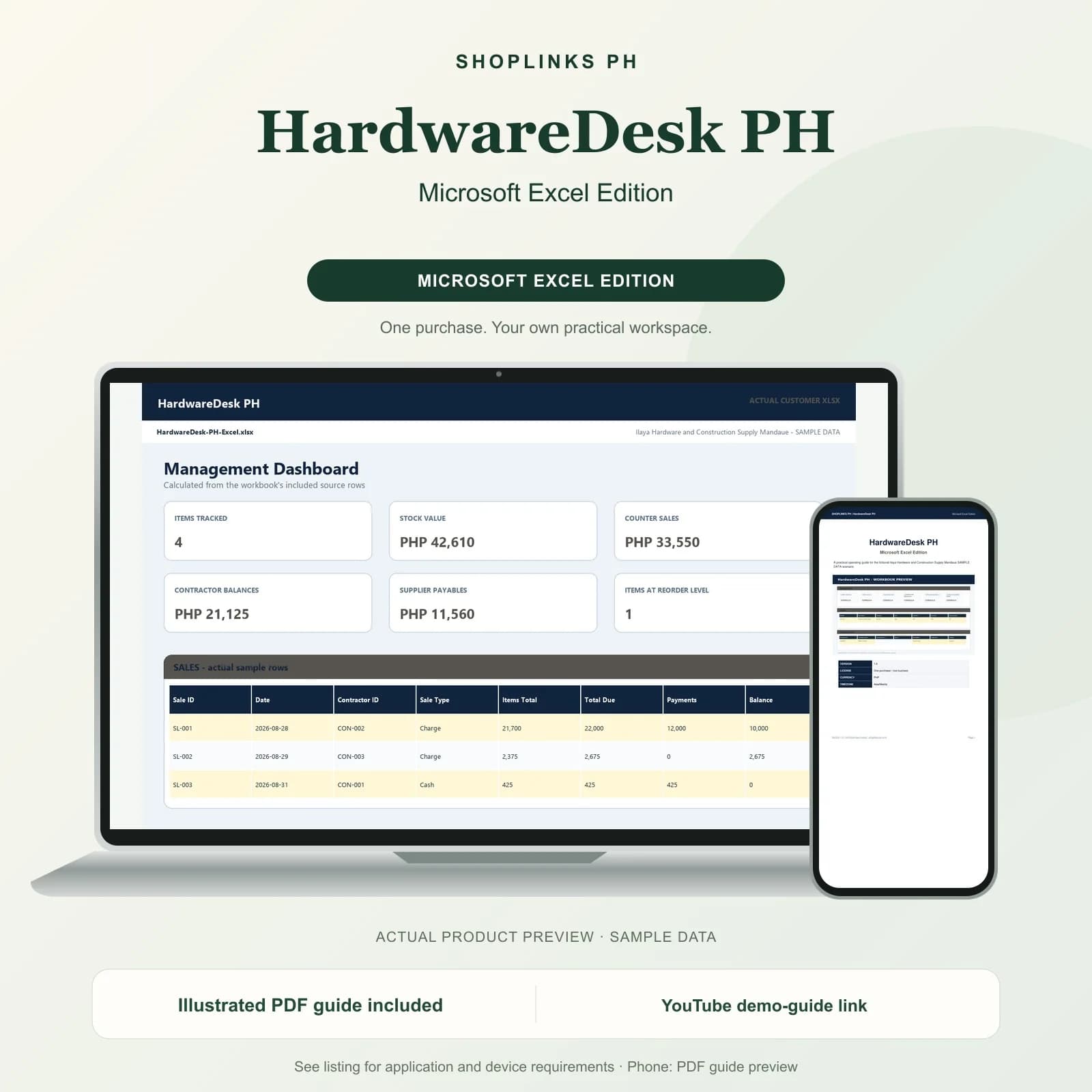 HardwareDesk PH - Microsoft Excel Edition product preview