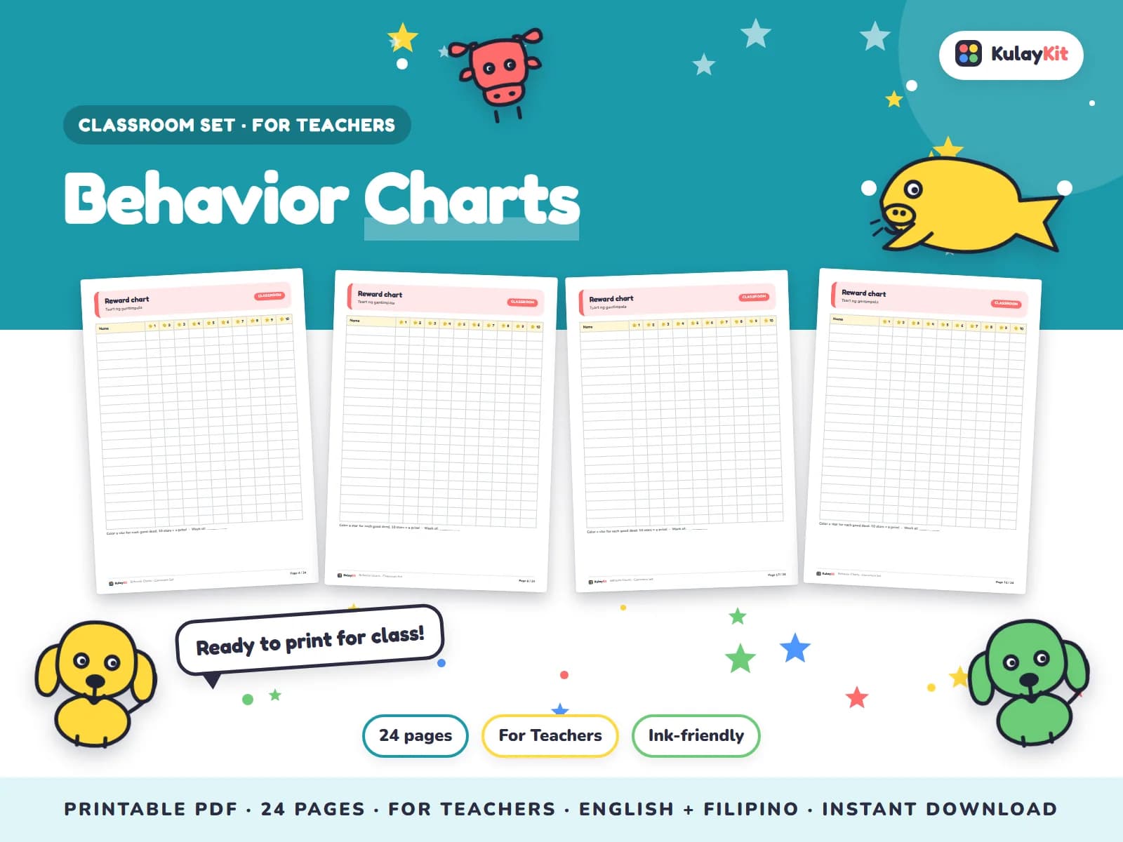 Ready-to-print classroom tools for teachers.