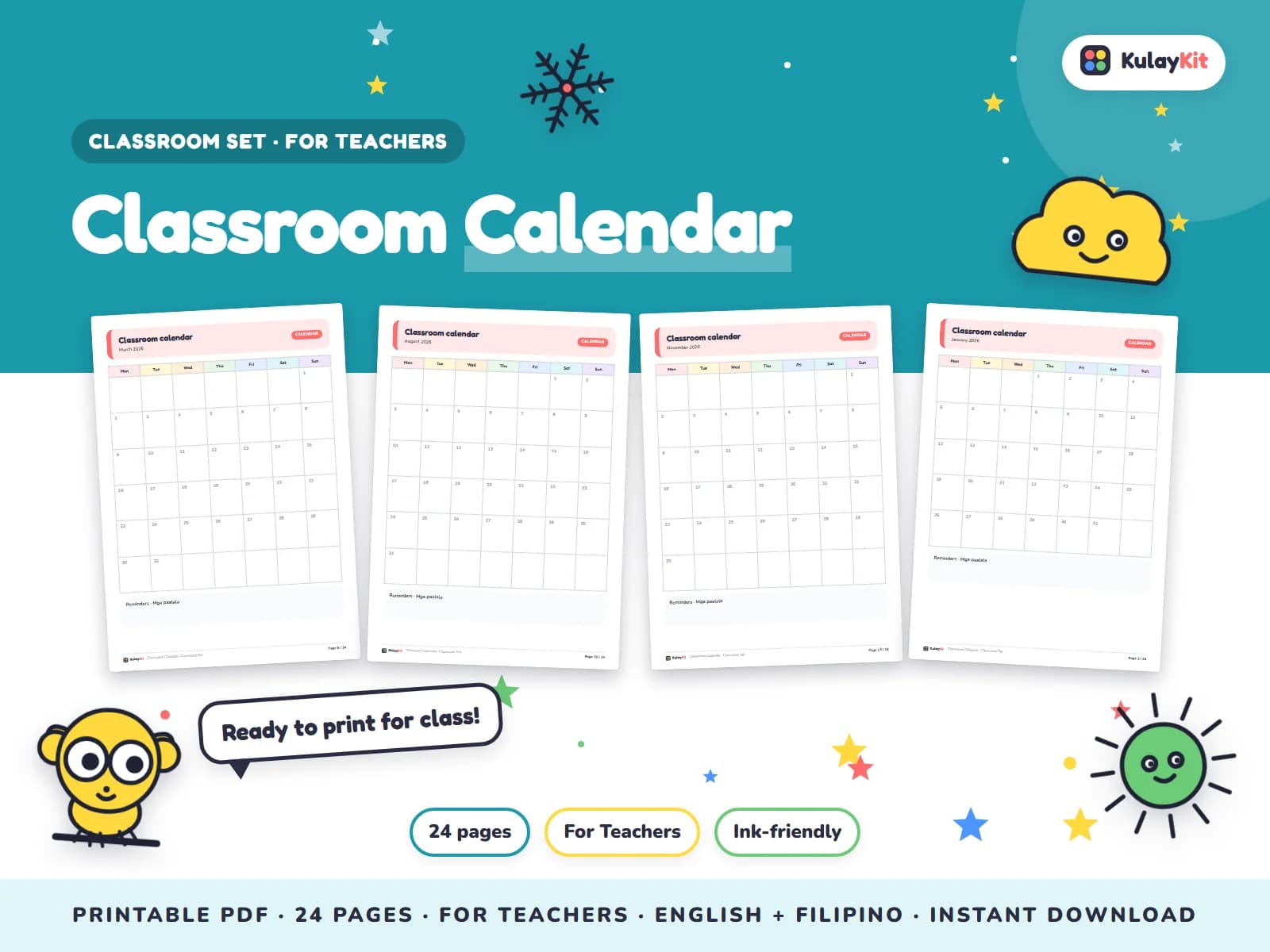 Ready-to-print classroom tools for teachers.