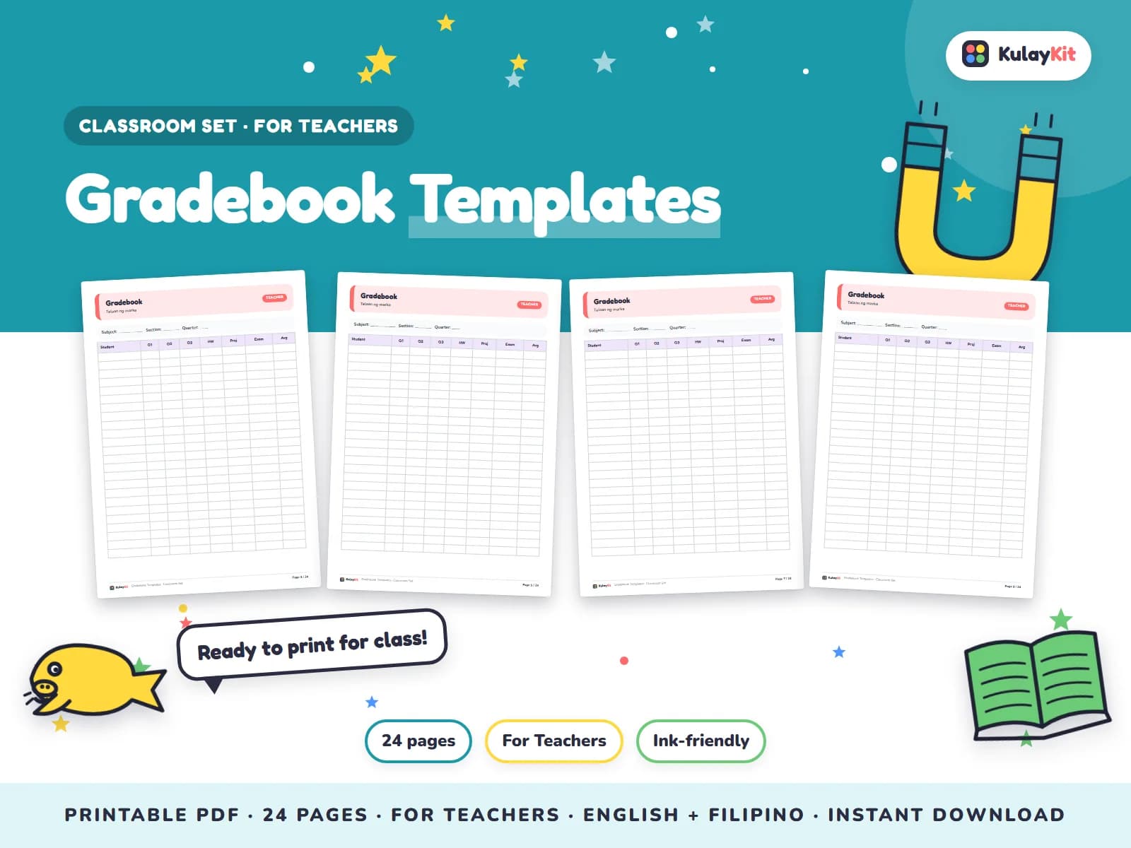 Ready-to-print classroom tools for teachers.