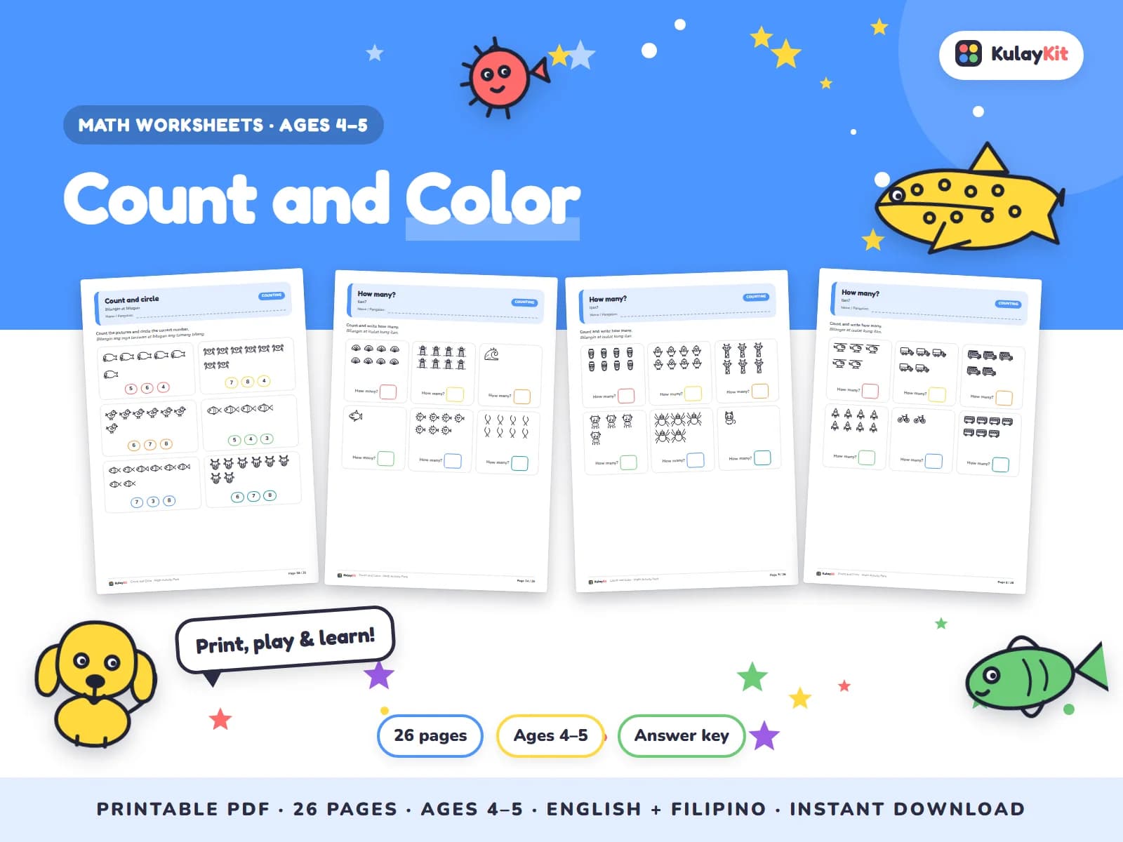 Math practice with clear drills, pictures, and Philippine money.