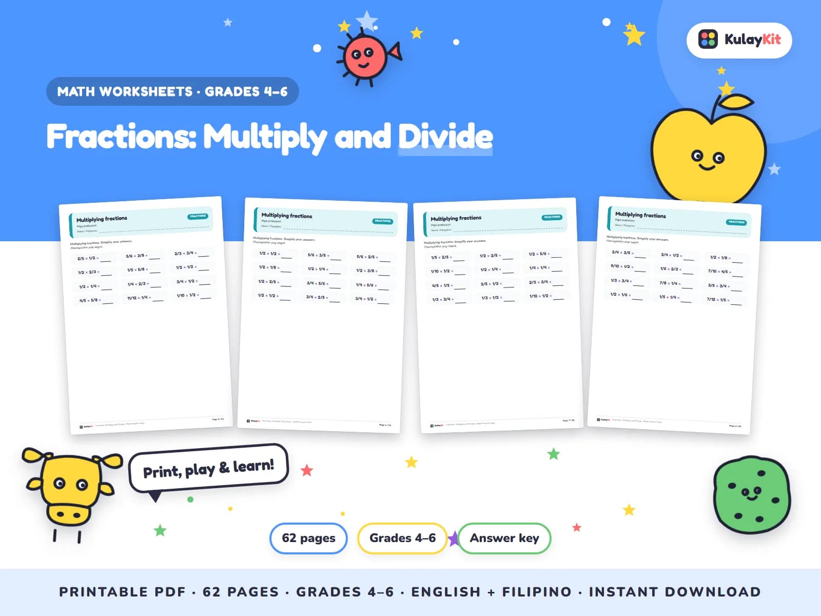 Math practice with clear drills, pictures, and Philippine money.