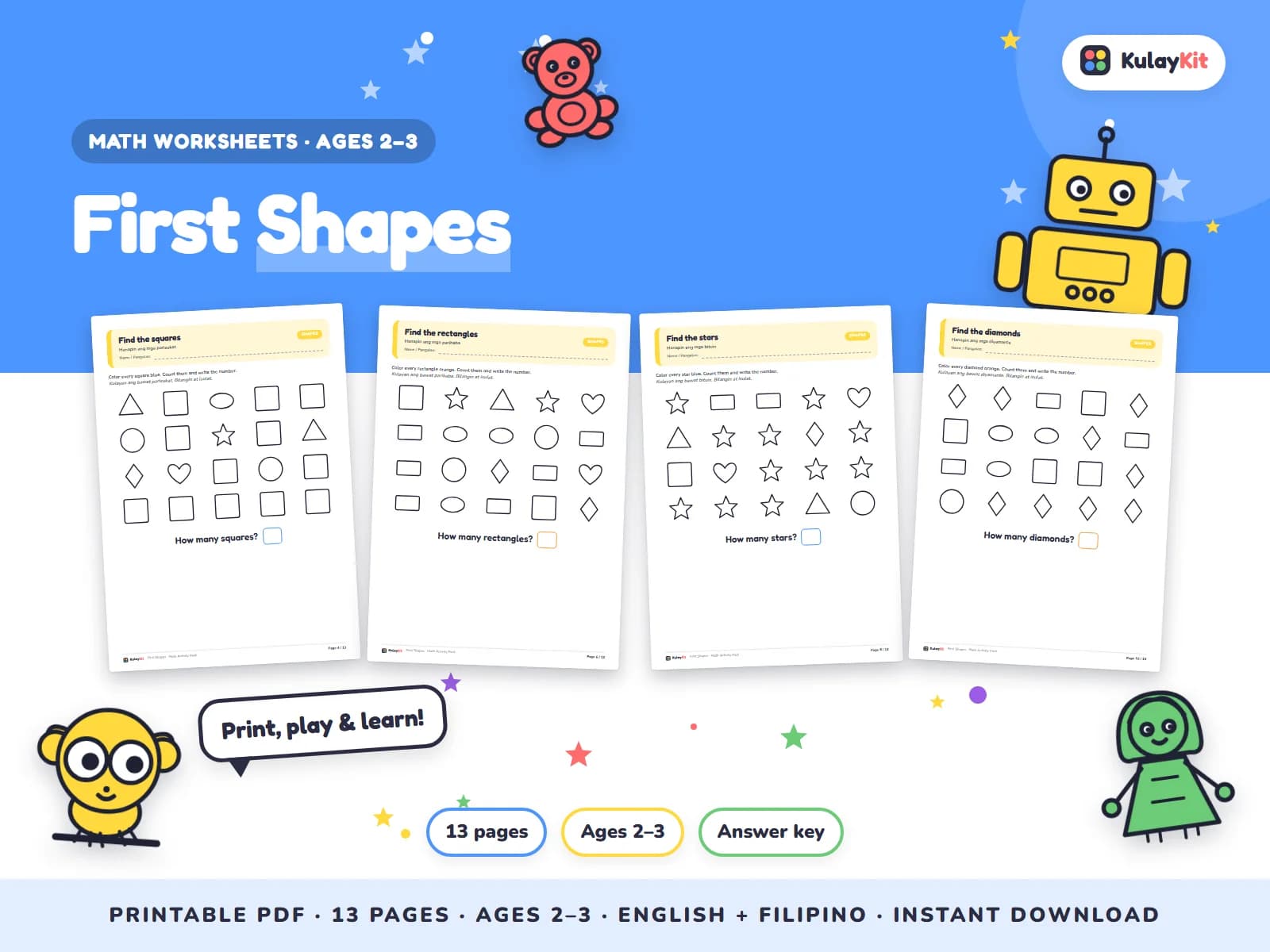 Math practice with clear drills, pictures, and Philippine money.