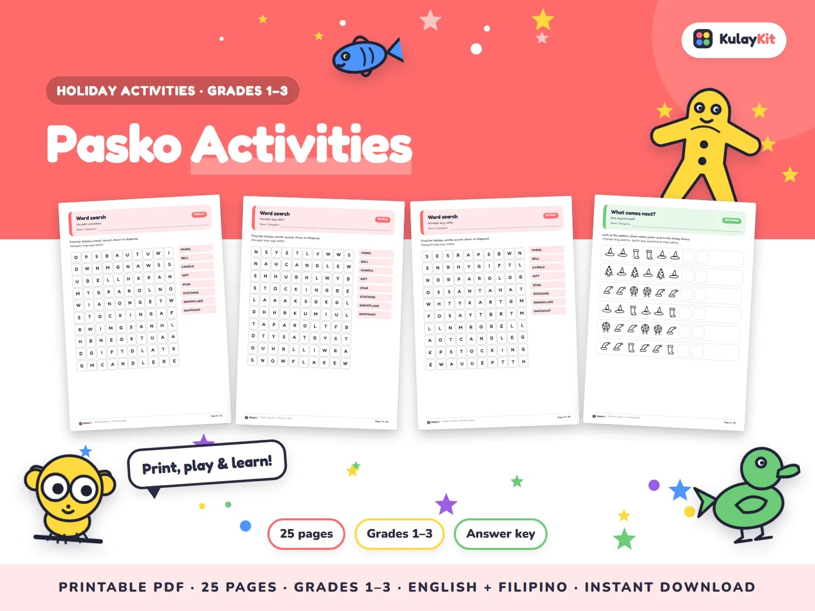 Holiday activities for the Philippine calendar.