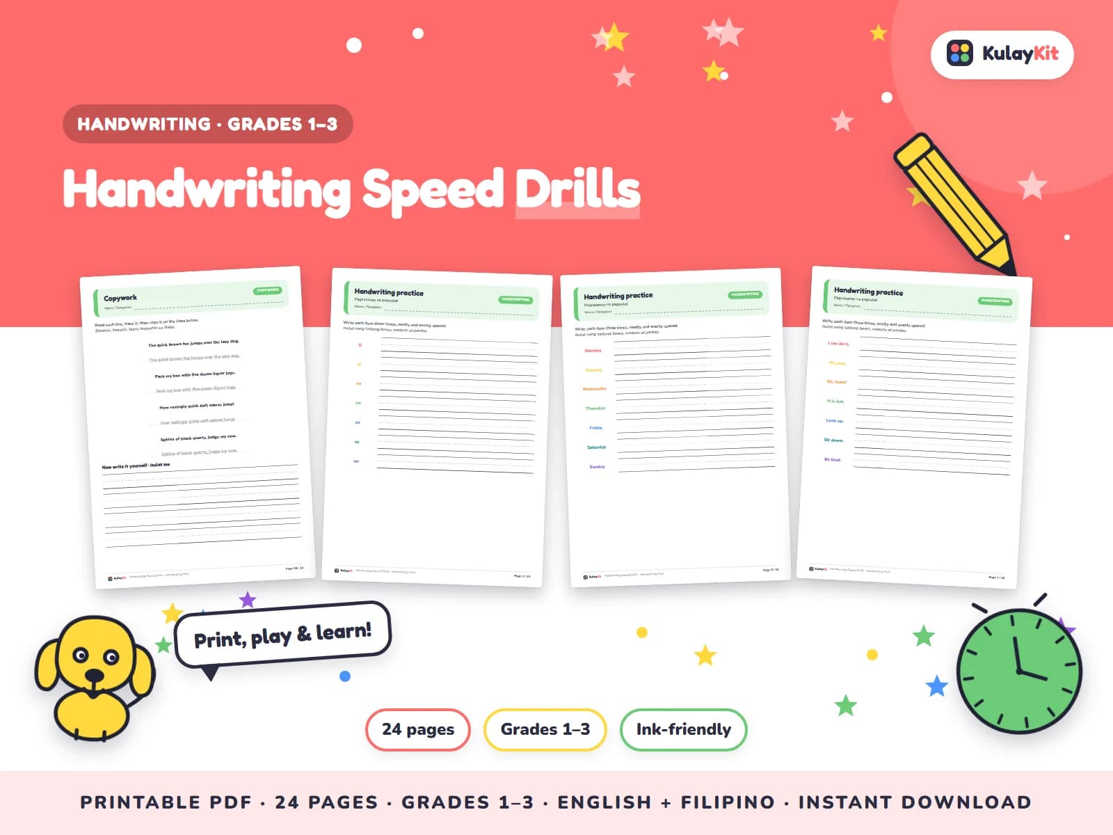 Tracing and handwriting practice that builds confident, neat writing.
