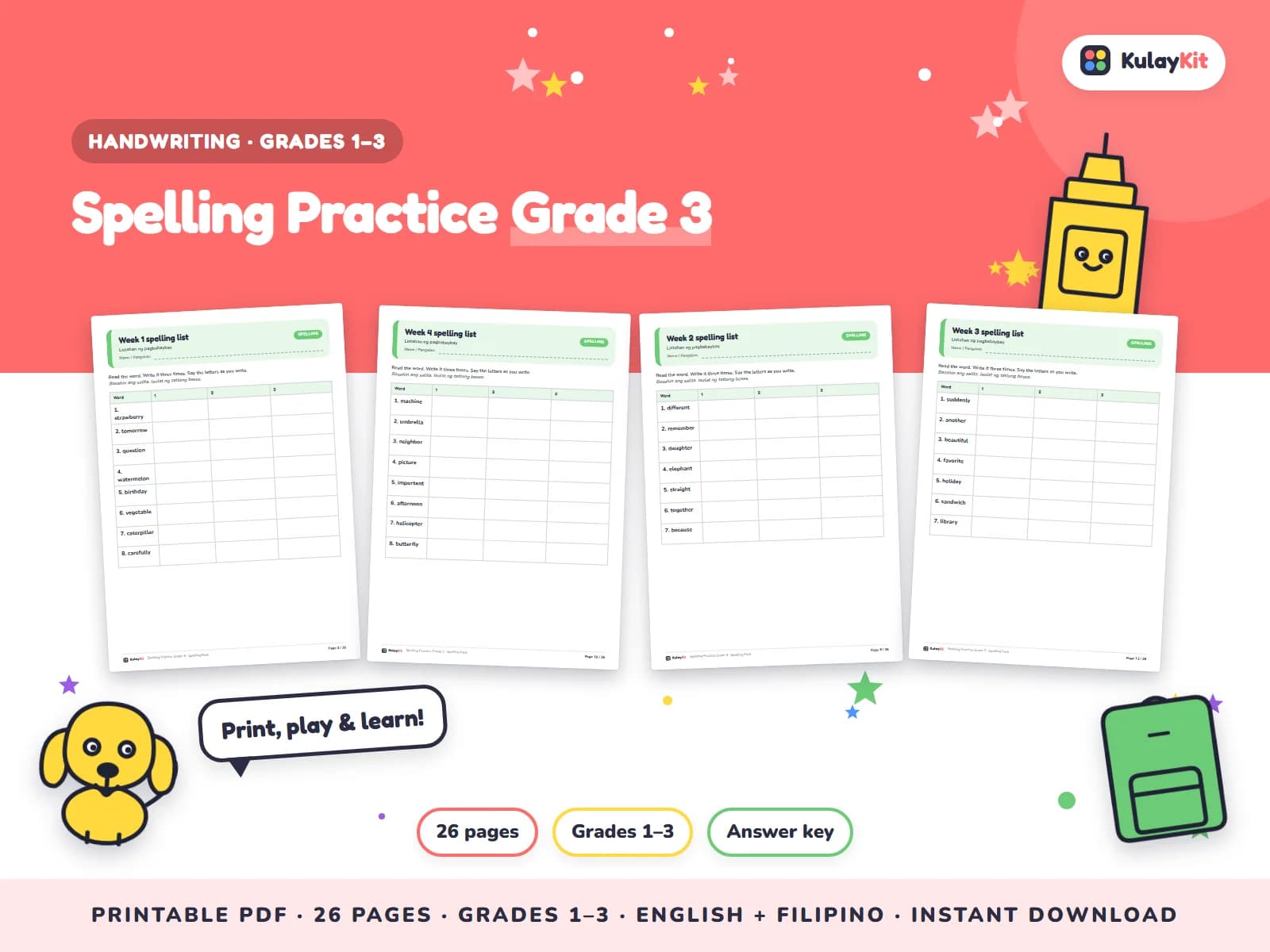 Tracing and handwriting practice that builds confident, neat writing.