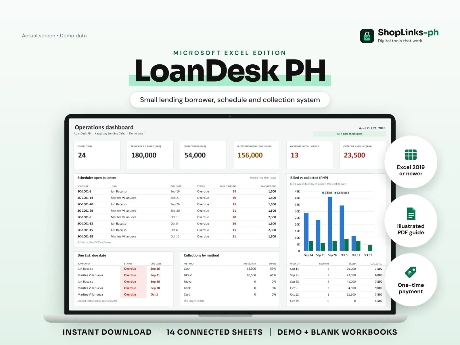 Every loan, installment, collection, and collector share on one ledger.