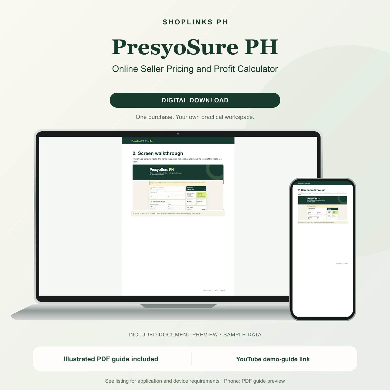 PresyoSure PH - Online Seller Pricing and Profit Calculator product preview