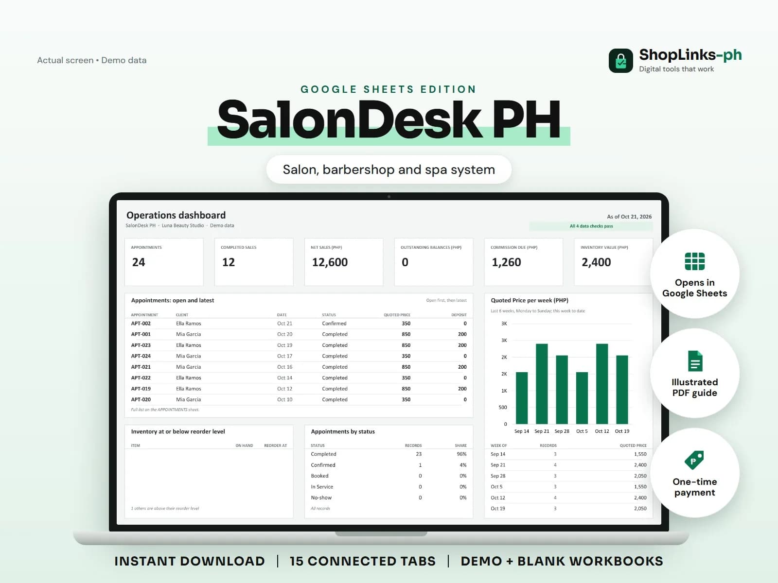 A clearer salon, barbershop and spa operations system workflow.