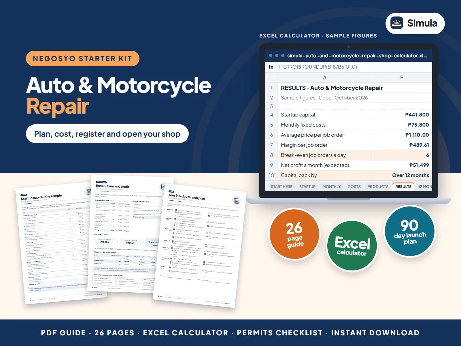 Plan, cost, register and open your shop