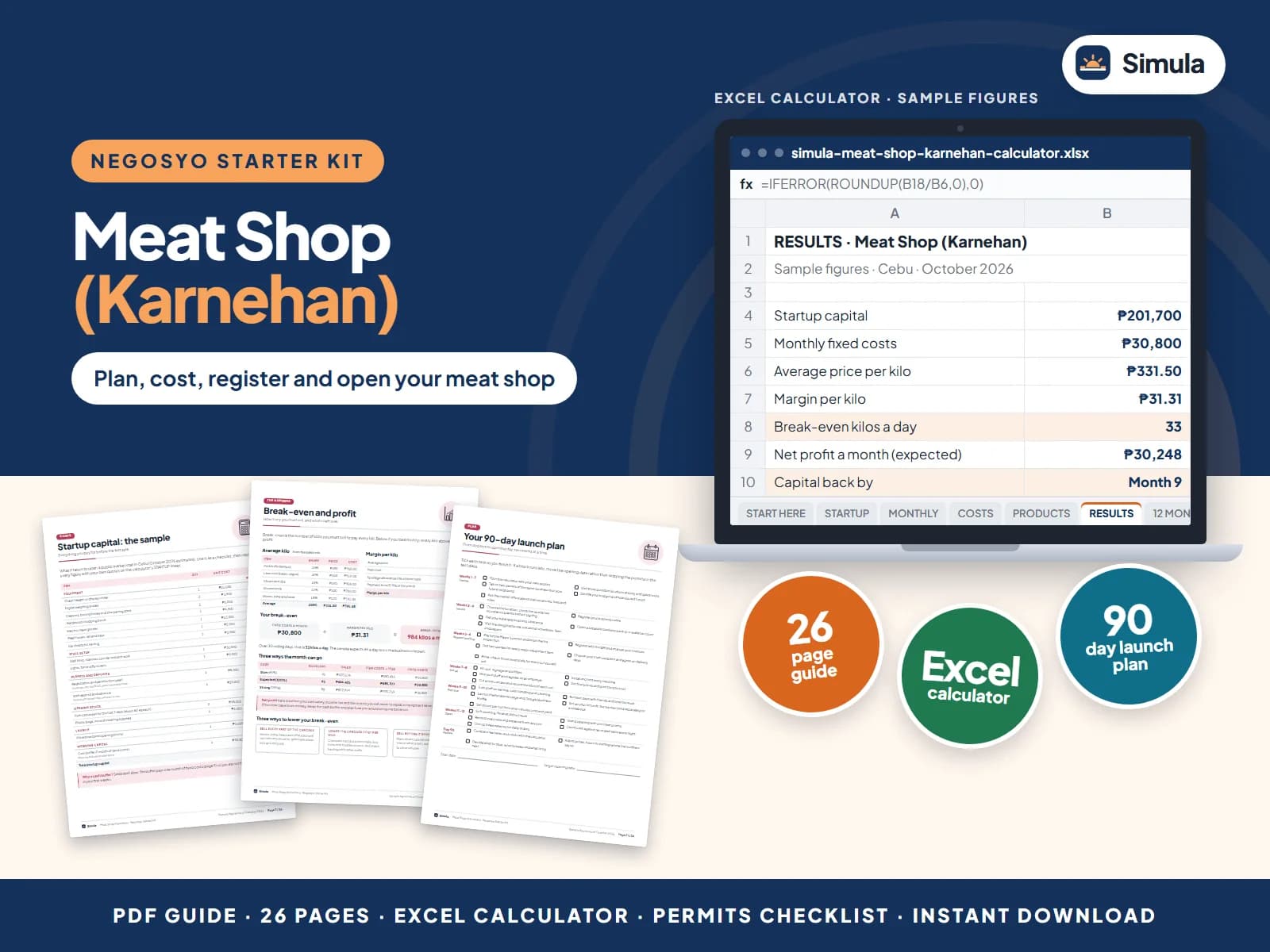 Plan, cost, register and open your meat shop