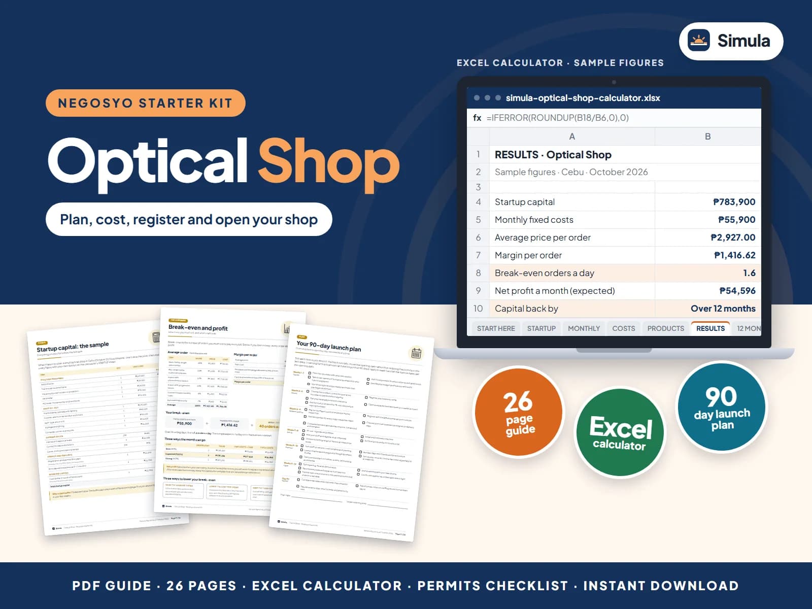 Plan, cost, register and open your shop