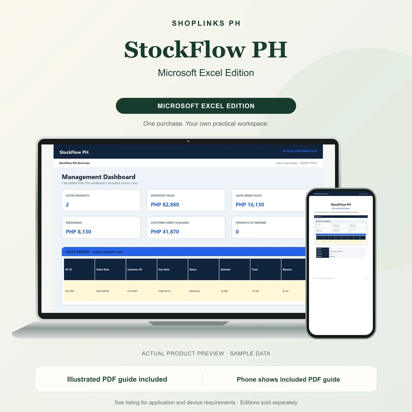 StockFlow PH - Microsoft Excel Edition product preview