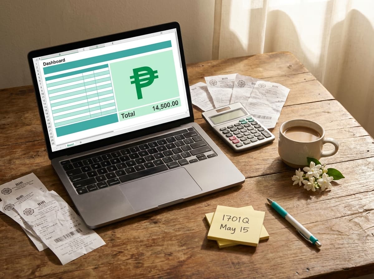Freelancer BIR Tax Tracker (PH) — 8% & Graduated, 1701Q + 1701A, EWT 2307 product preview