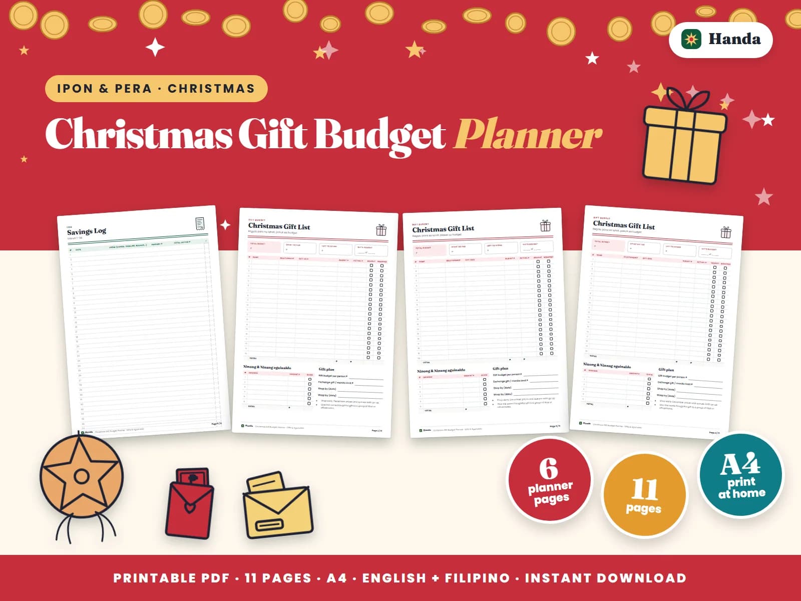 Plan every gift and aguinaldo with a budget, plus a 13th month split.