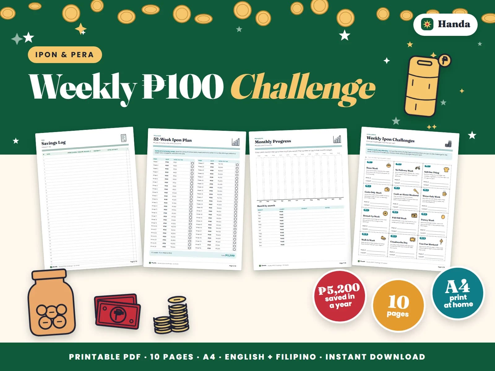 The same ₱100 every week, ₱5,200 in a year: the easiest habit to start.