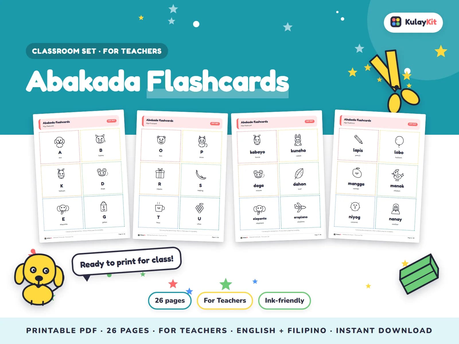 Ready-to-print classroom tools for teachers.