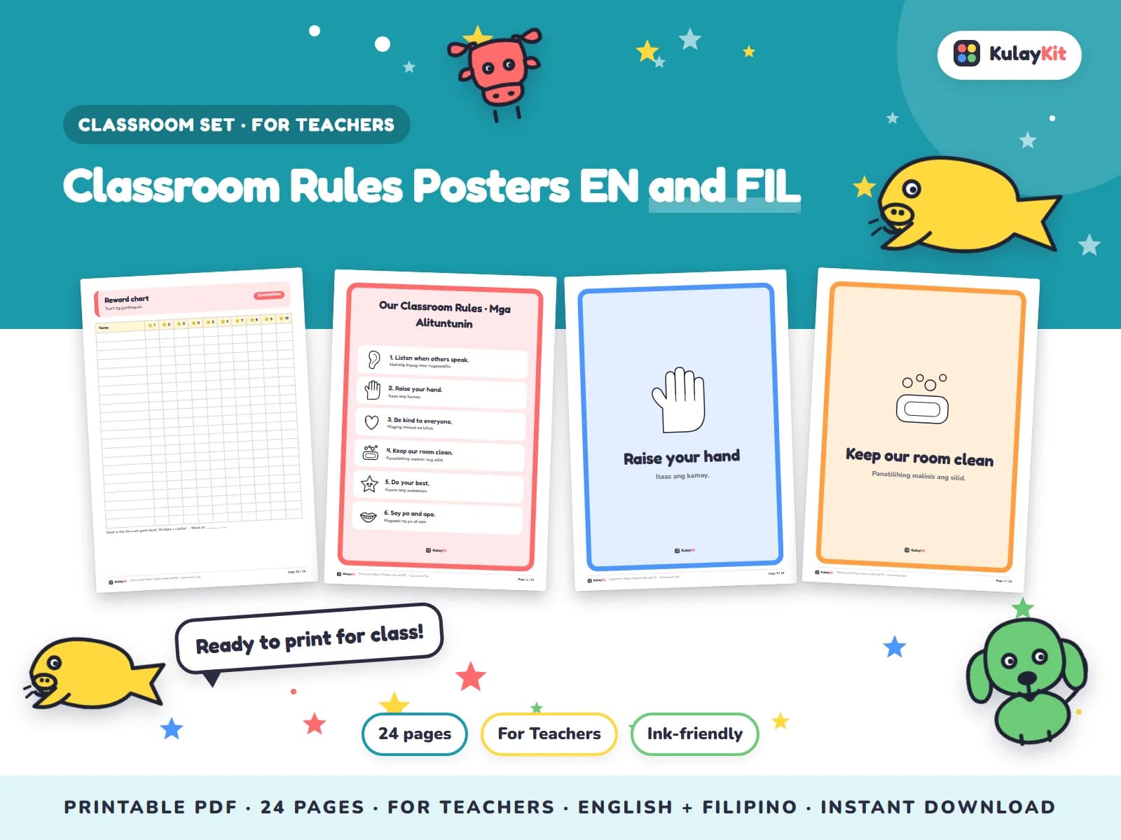 Ready-to-print classroom tools for teachers.