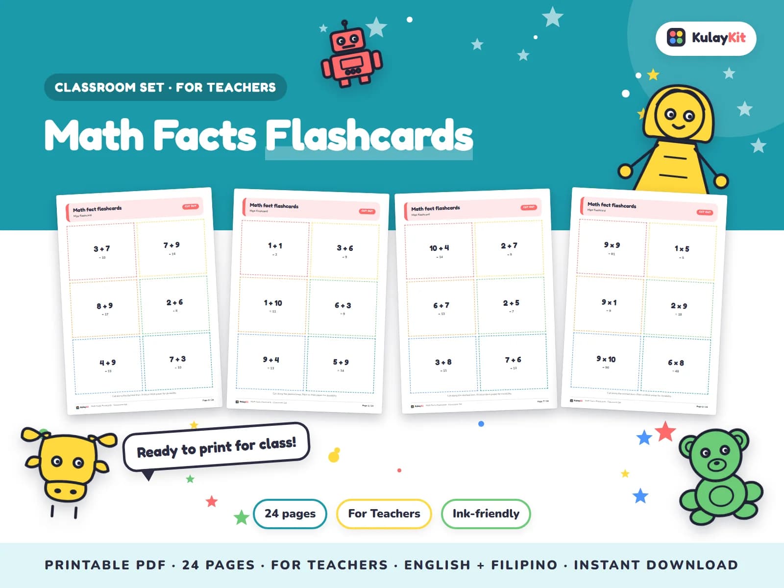 Ready-to-print classroom tools for teachers.