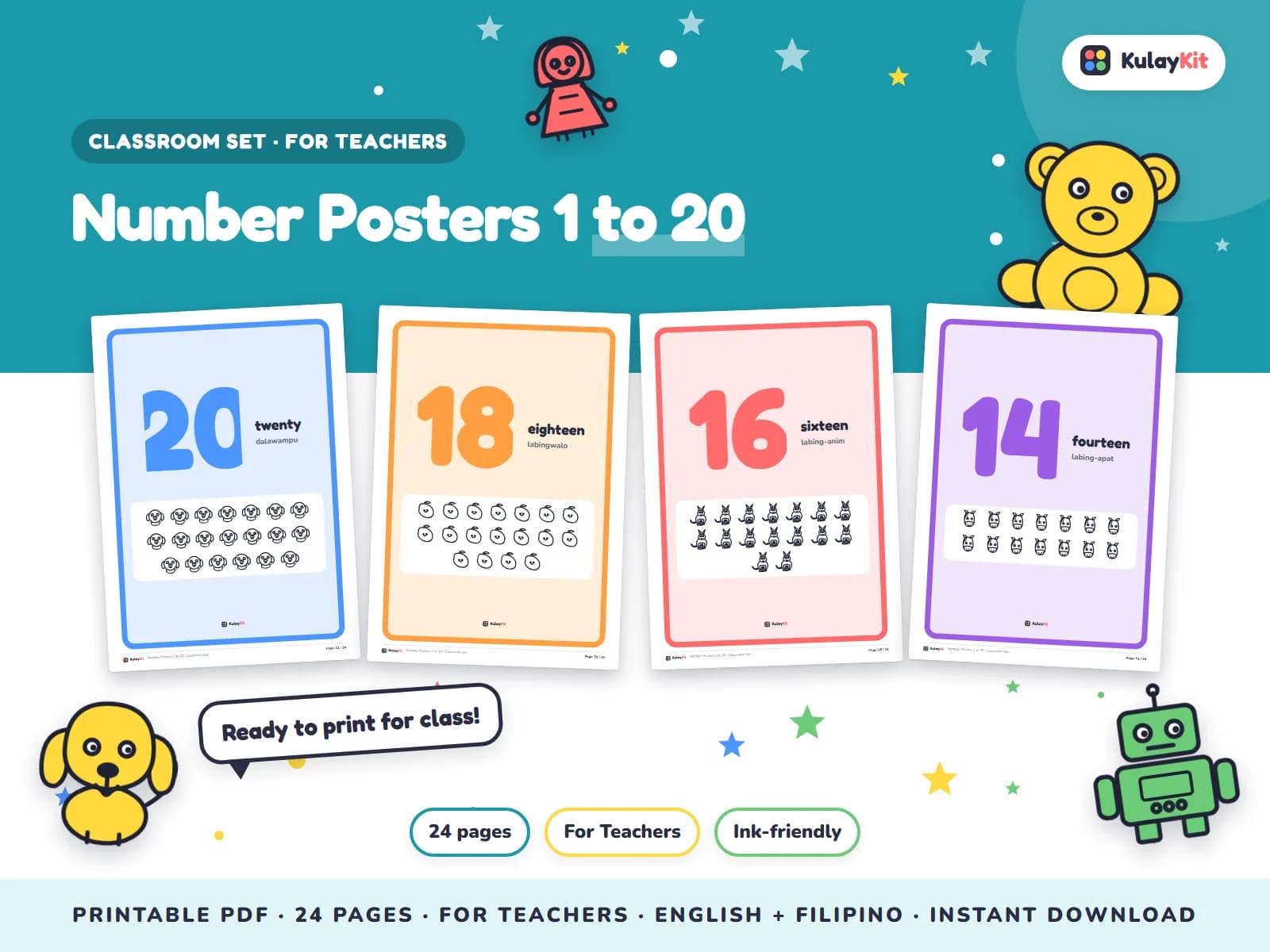 Ready-to-print classroom tools for teachers.