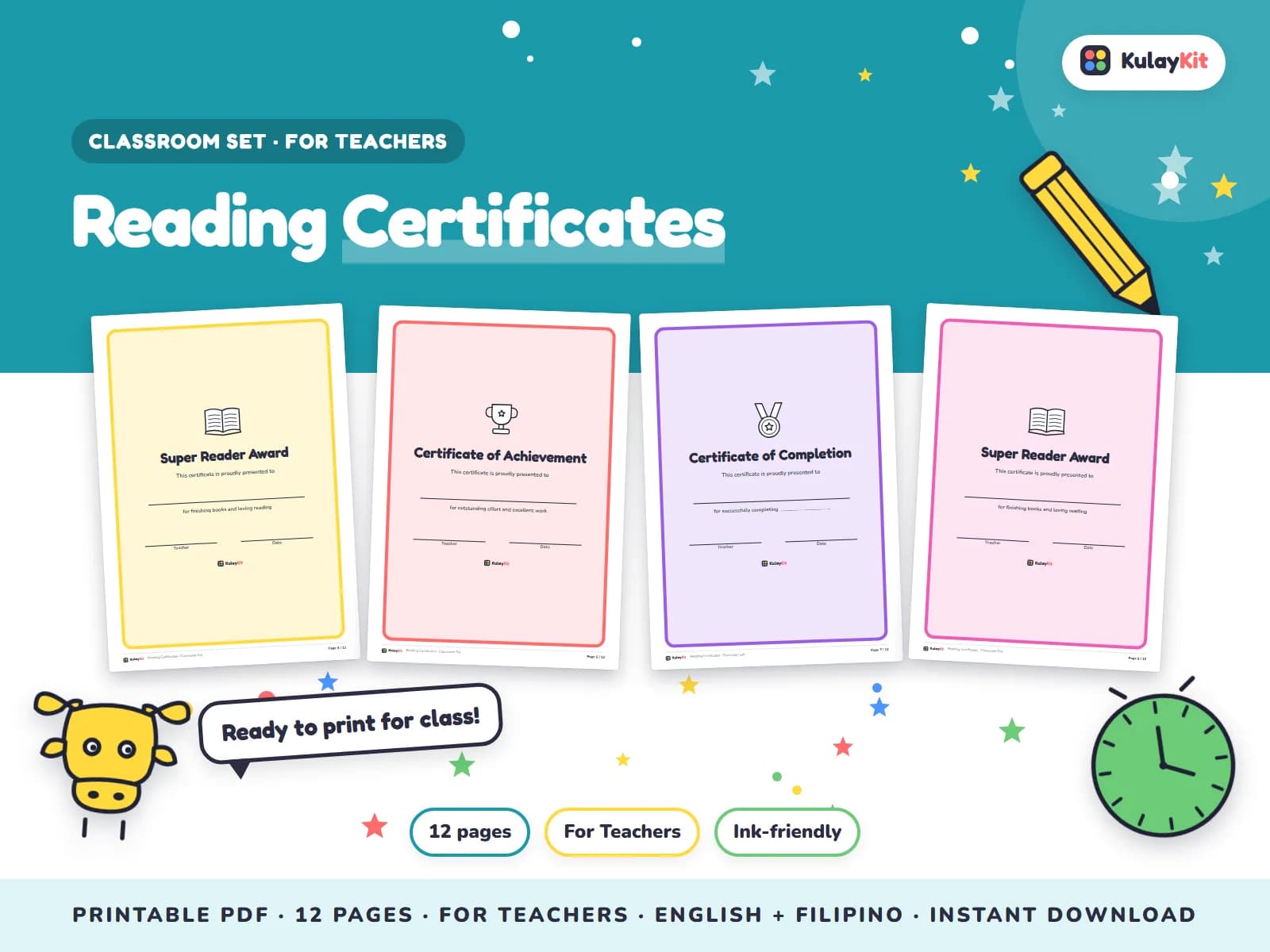 Ready-to-print classroom tools for teachers.