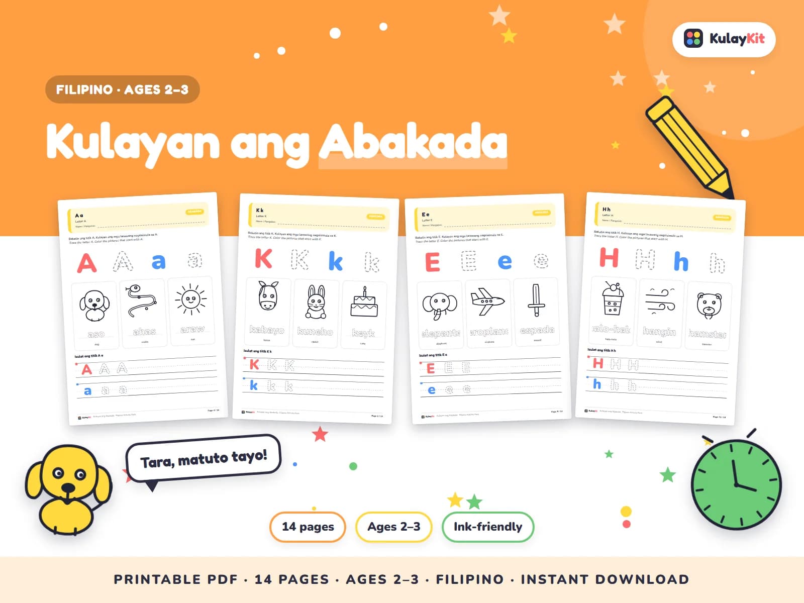 Wikang Filipino worksheets written in natural, correct Filipino.