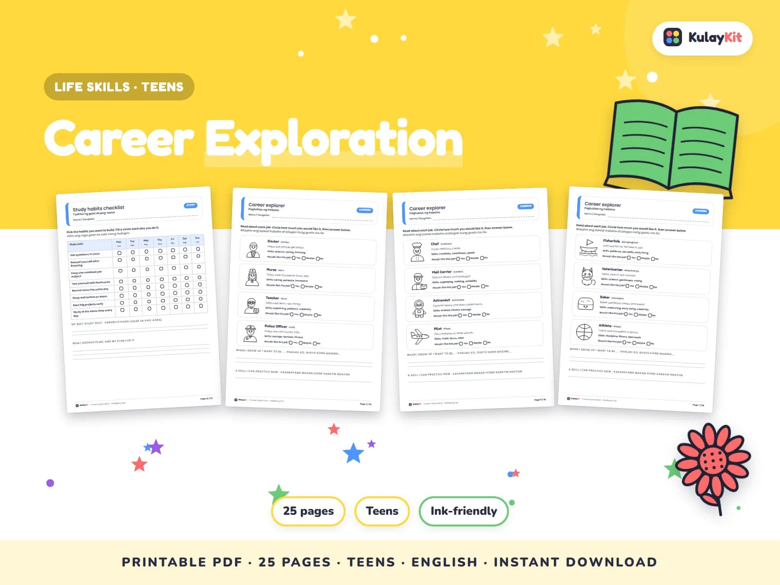 Charts, trackers, and values pages for growing kids.