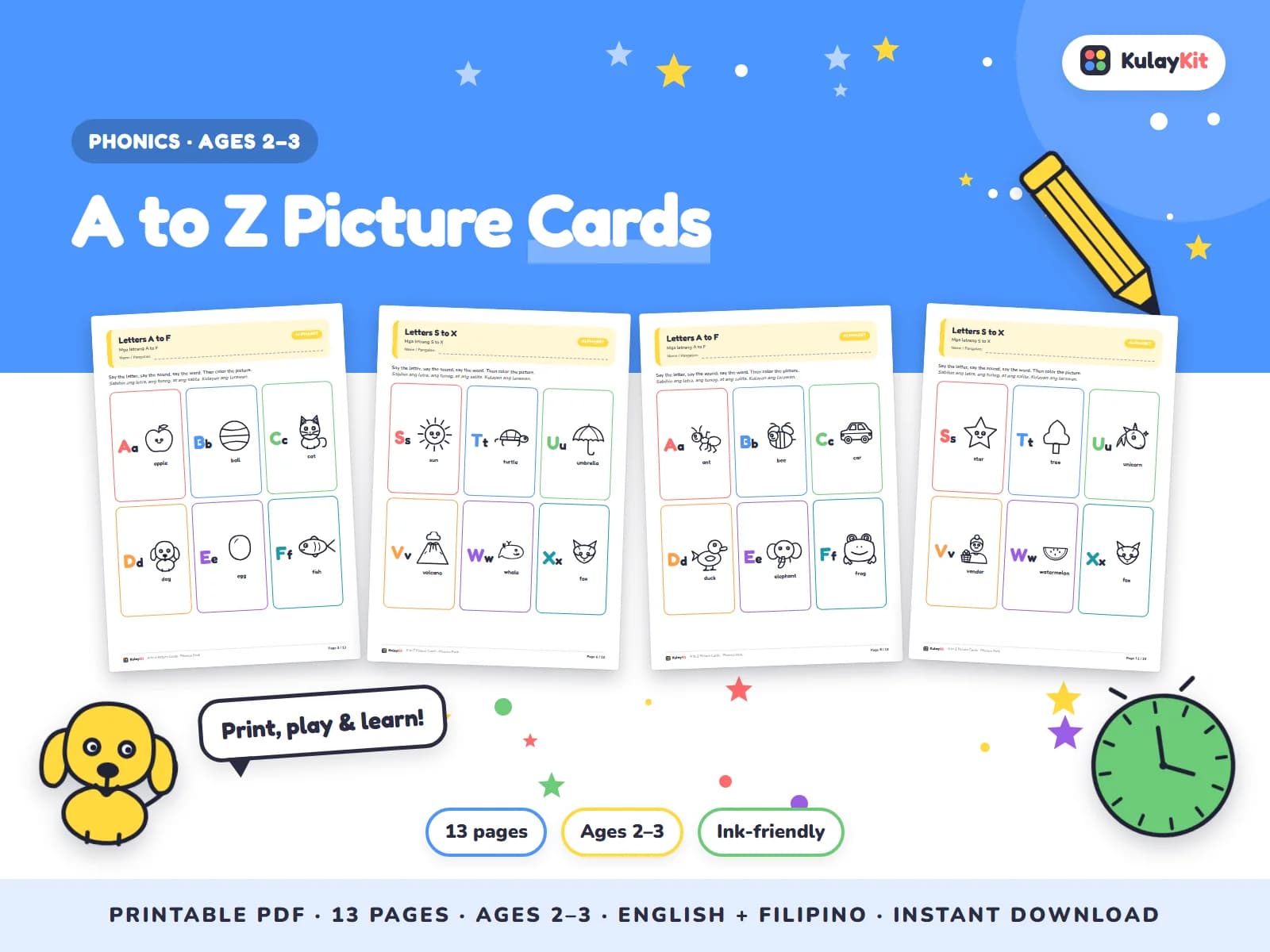 Phonics and alphabet practice for early readers.